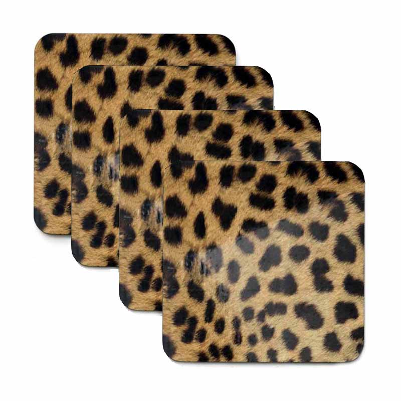 Cheetah Print Coaster Set Stationery Creations