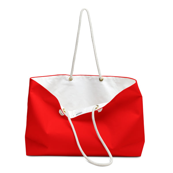 Weekender Tote Bag in Red