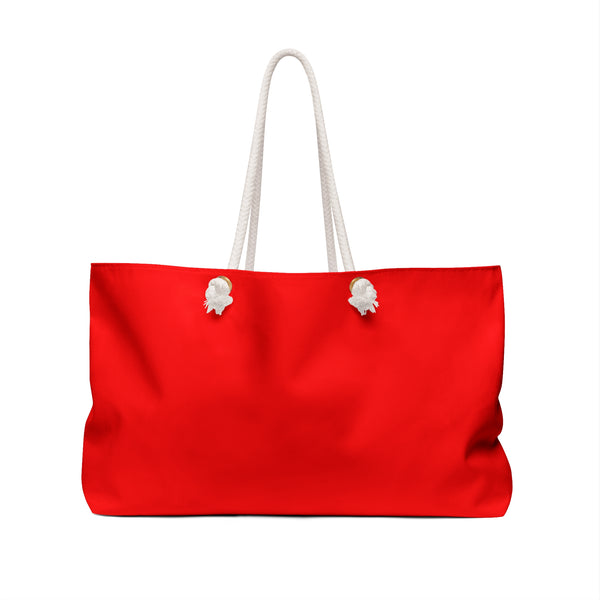 Weekender Tote Bag in Red