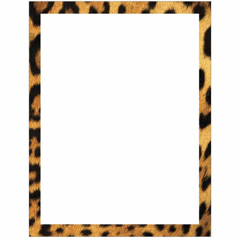 Leopard Print Border Stationery Letter Paper