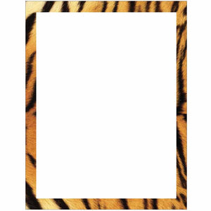 Tiger Print Border Stationery Letter Paper